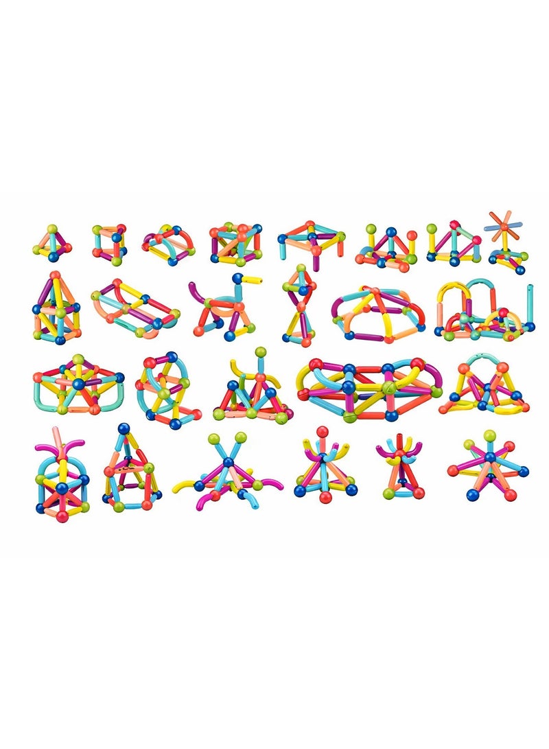 42-Piece Magnetic STEM Learning Toy | Sticks & Balls 2D & 3D Construction Set for Boys & Girls - Image 5